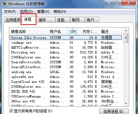 Win7系统强制关闭电脑程序的方法