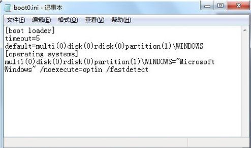 Windows7ϵͳ޸boot.iniļ