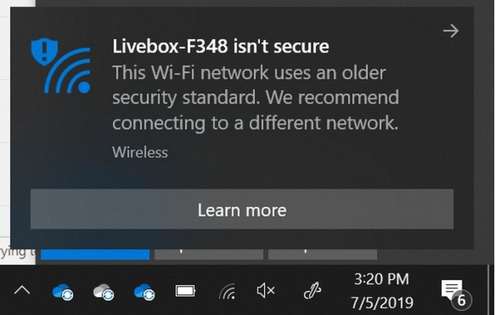 Win10将拒绝接入WEP和TKIP协议的WiFi网络
