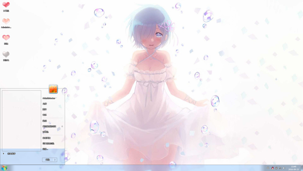 唯美梦幻的少女动漫Win7主题
